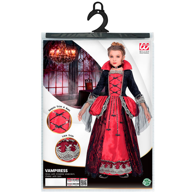 Vestito Halloween Ragazza Vampiro 3 pezzi
