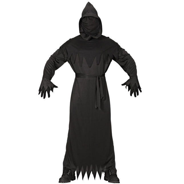 Costume di Halloween da becchino nero da uomo