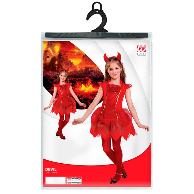 Vestito Halloween Ragazza Diavolo 2 pezzi