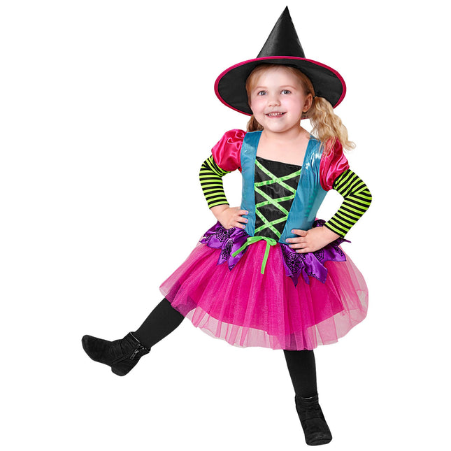 Vestito Halloween Ragazza Strega 2 pezzi