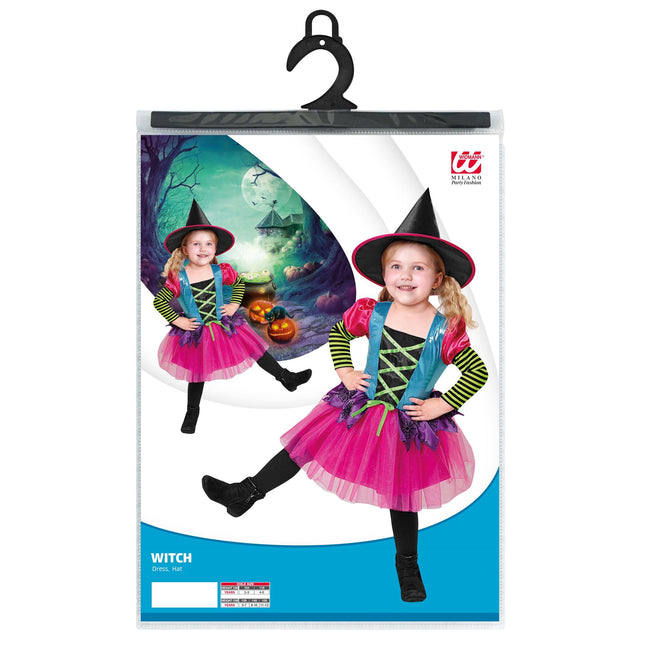 Vestito Halloween Ragazza Strega 2 pezzi