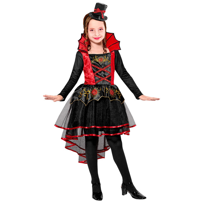 Vestito di Halloween Rosso Nero Ragazza Vampiro