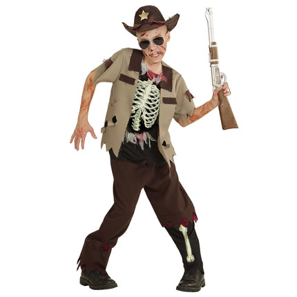 Costume di Halloween ragazzo zombie cowboy