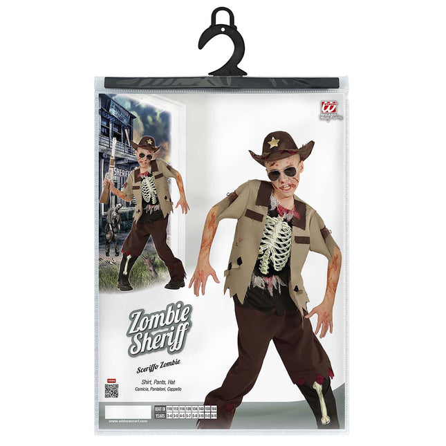 Costume di Halloween ragazzo zombie cowboy