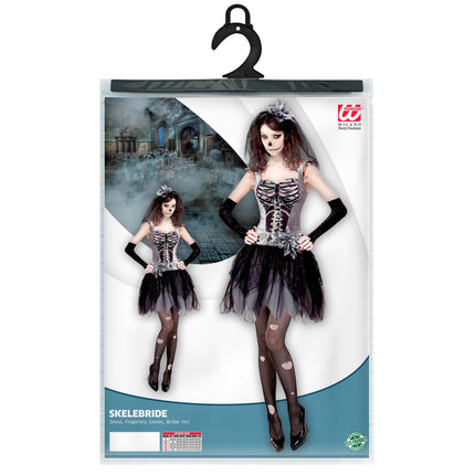 Abito Halloween Donna Scheletro Sposa