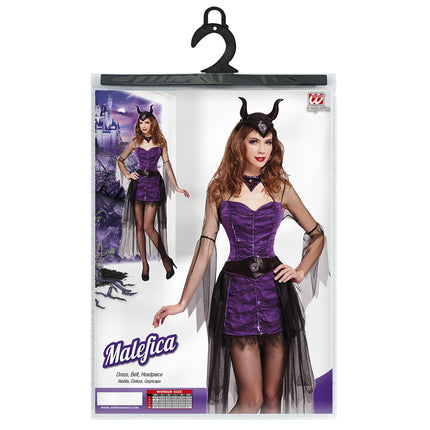 Abito Halloween Nero Viola Donna Malefizia