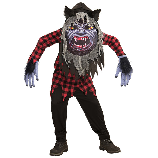 Costume di Halloween da lupo mannaro grigio