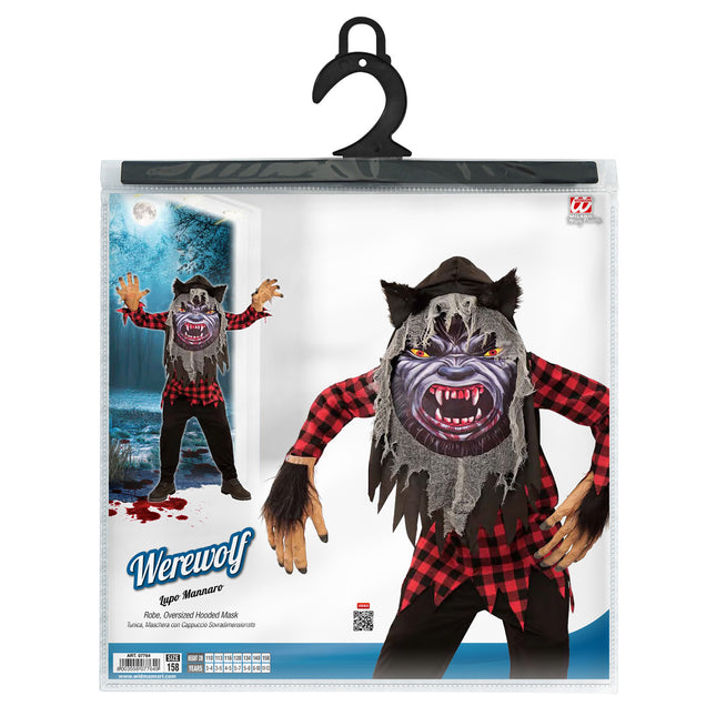 Costume di Halloween da lupo mannaro grigio