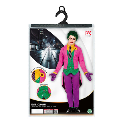 Costume di Halloween Joker rosa da uomo