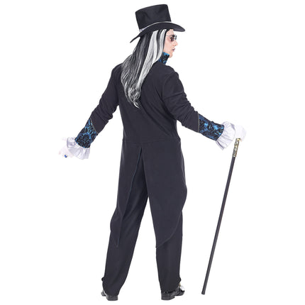 Costume di Halloween Vampiro Nero Blu Uomo