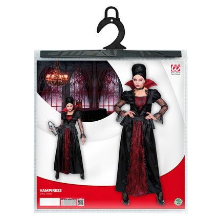 Costume di Halloween da donna vampiro con girocollo
