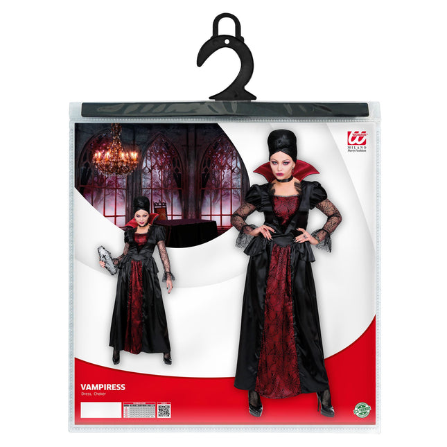 Costume di Halloween da donna vampiro con girocollo