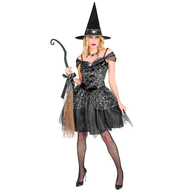Costume di Halloween da strega nera da donna 2 pezzi