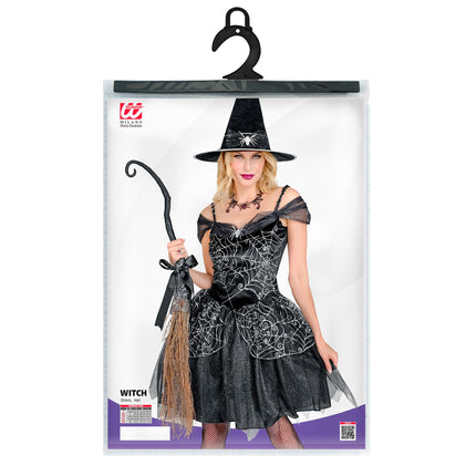 Costume di Halloween da strega nera da donna 2 pezzi