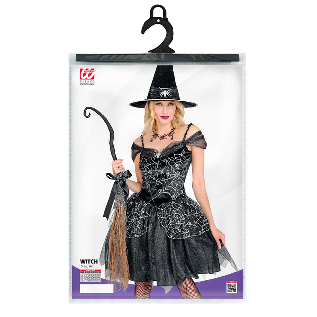 Costume di Halloween da strega nera da donna 2 pezzi