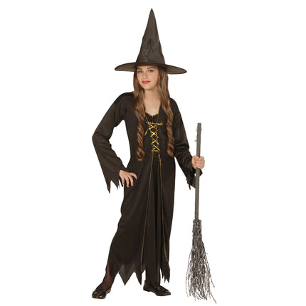 Costume di Halloween da strega marrone per bambino