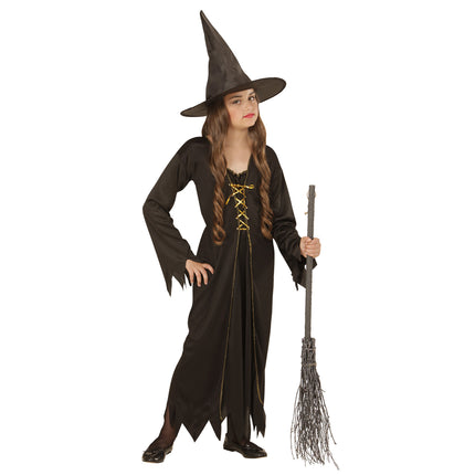 Costume di Halloween da strega marrone per bambino