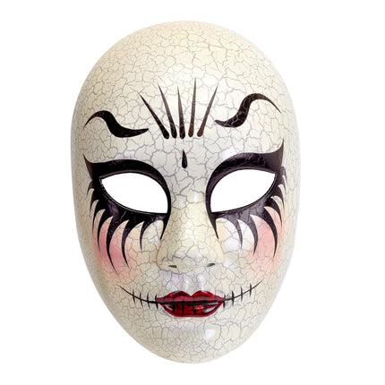 Maschera di Halloween Bambola da donna spaventosa
