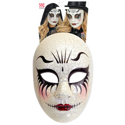 Maschera di Halloween Bambola da donna spaventosa