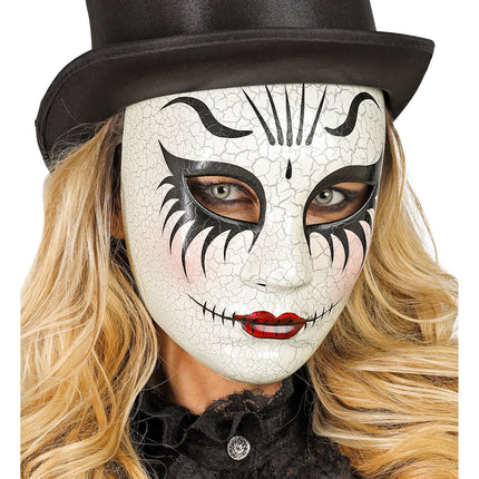 Maschera di Halloween Bambola da donna spaventosa