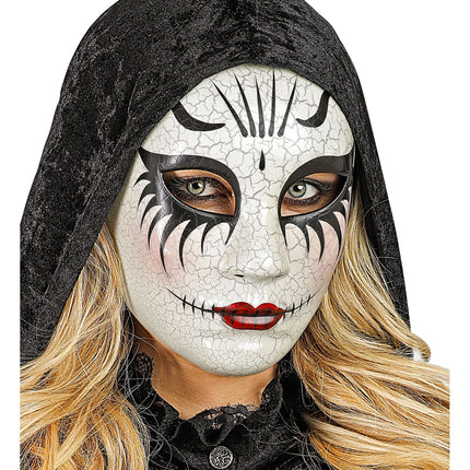 Maschera di Halloween Bambola da donna spaventosa
