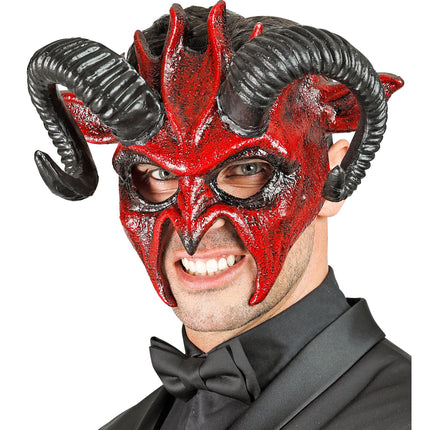 Maschera di Halloween Diavolo Nero