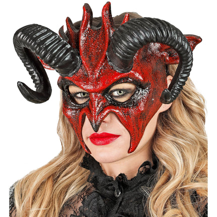 Maschera di Halloween Diavolo Nero
