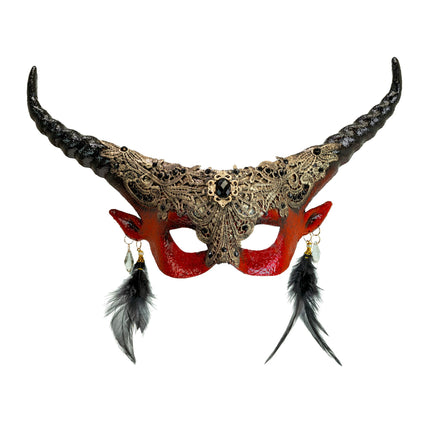 Maschera occhi Halloween Diavolo