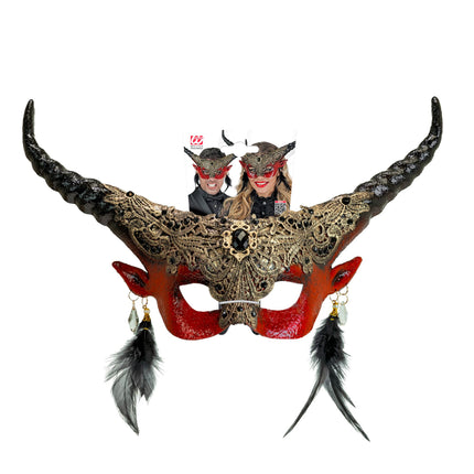Maschera occhi Halloween Diavolo