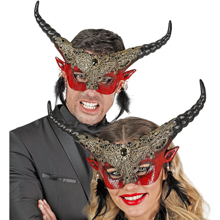 Maschera occhi Halloween Diavolo