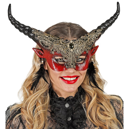 Maschera occhi Halloween Diavolo