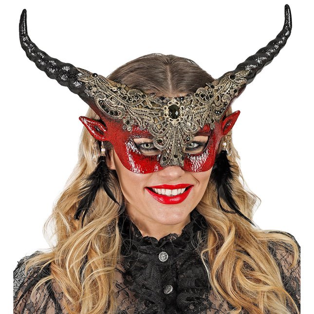 Maschera occhi Halloween Diavolo