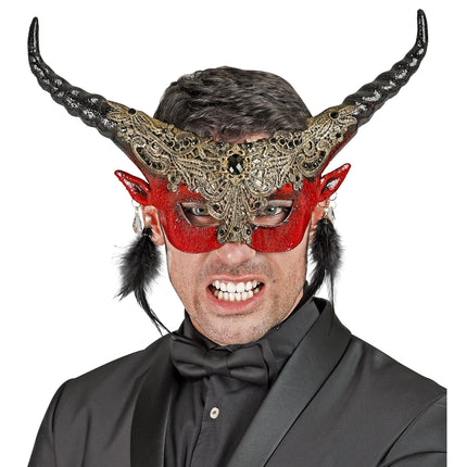 Maschera occhi Halloween Diavolo