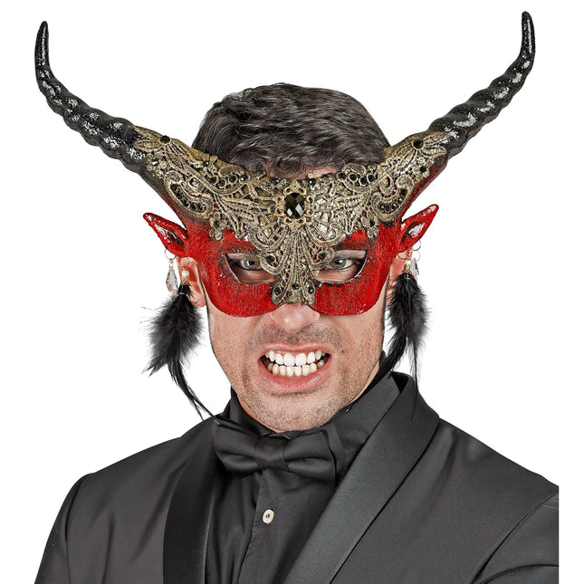 Maschera occhi Halloween Diavolo