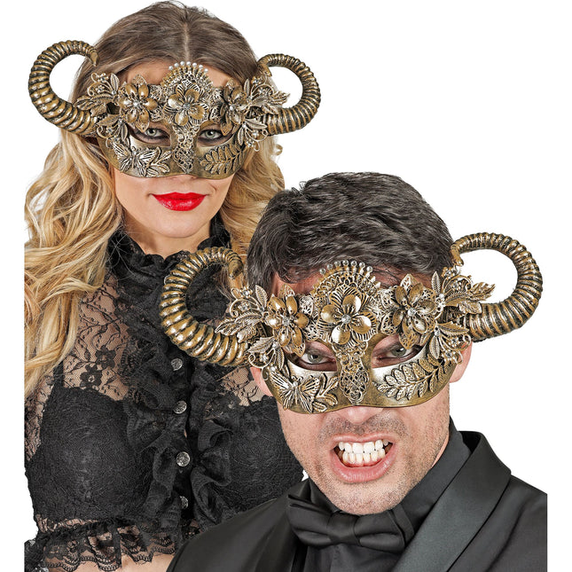 Maschera occhi dorata Ariete