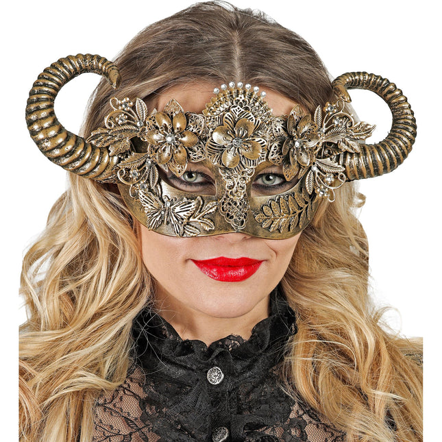 Maschera occhi dorata Ariete
