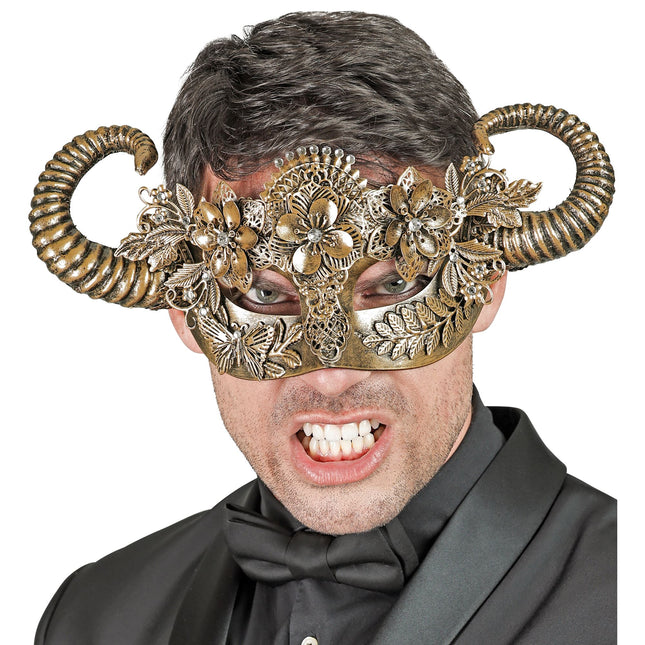 Maschera occhi dorata Ariete