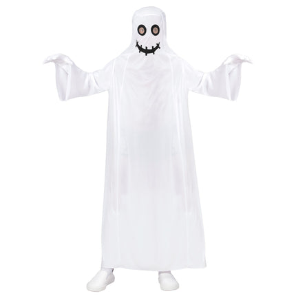 Costume di Halloween bianco da bambino con mantello da fantasma