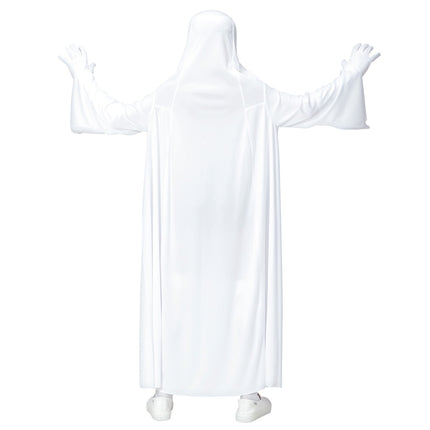 Costume di Halloween bianco da bambino con mantello da fantasma