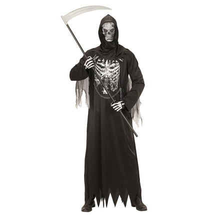 Costume di Halloween da uomo Scheletro Mietitore