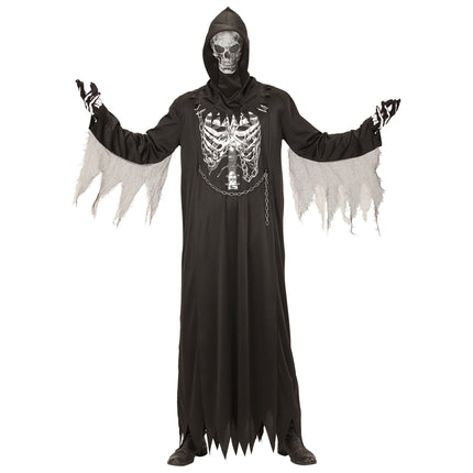 Costume di Halloween da uomo Scheletro Mietitore