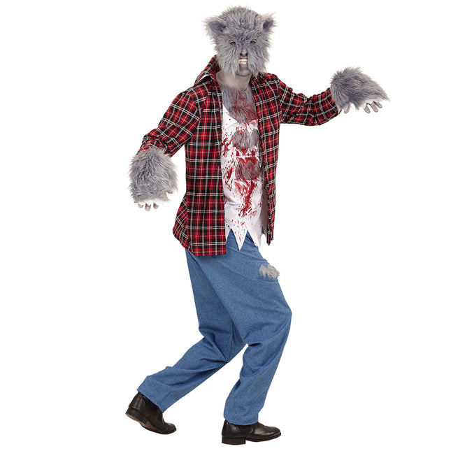 Costume Halloween Uomo Lupo Mannaro 5 pezzi