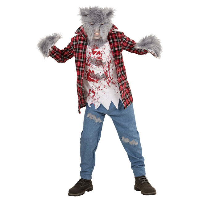 Costume di Halloween Rosso Blu Bambino Lupo Mannaro