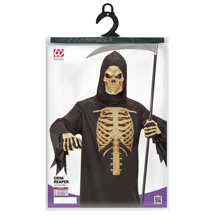 Costume di Halloween da uomo Scheletro Mietitore