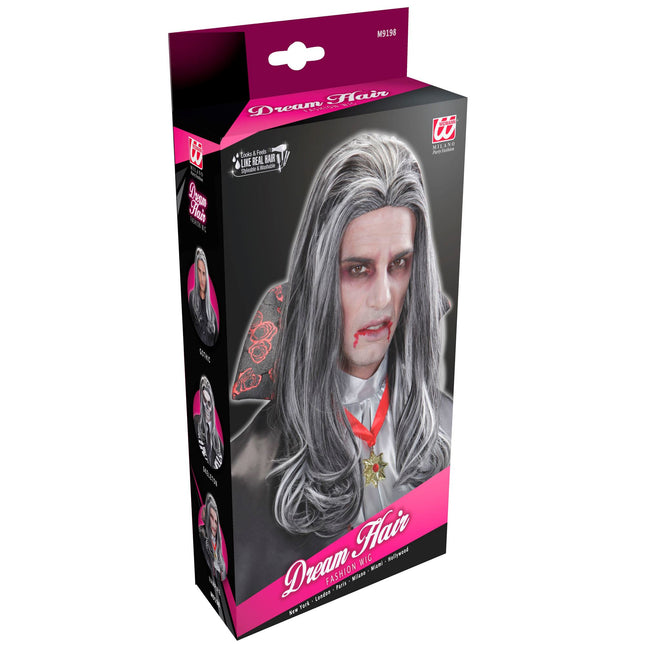 Parrucca grigia da vampiro vittoriano