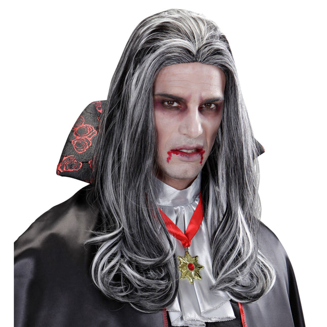 Parrucca grigia da vampiro vittoriano