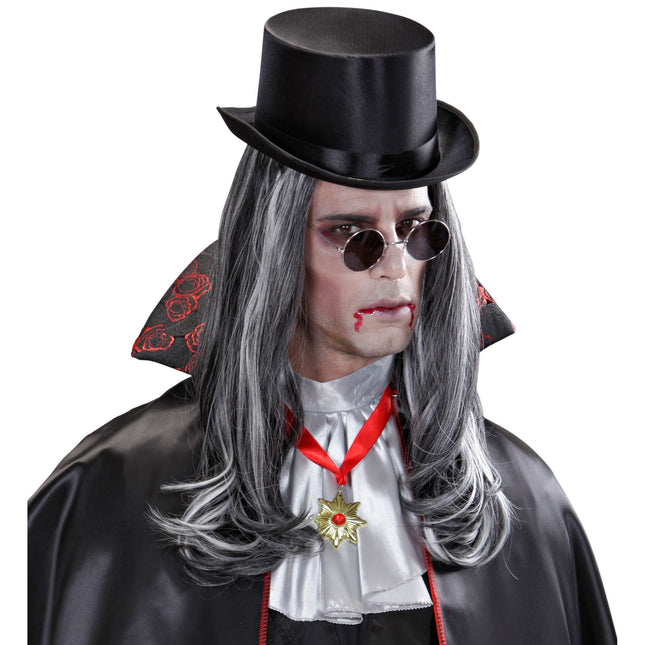 Parrucca grigia da vampiro vittoriano