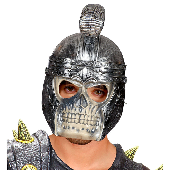 Casco di Halloween romano con teschio