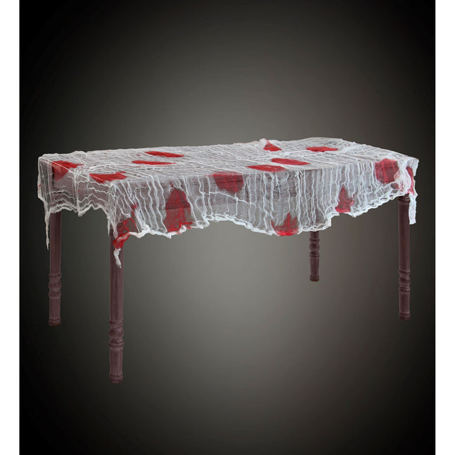 Tovaglia Halloween a rete con sangue 1,8m