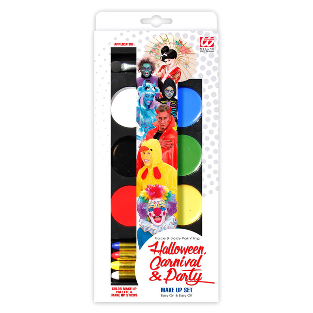 Palette trucco colorata 6 pezzi